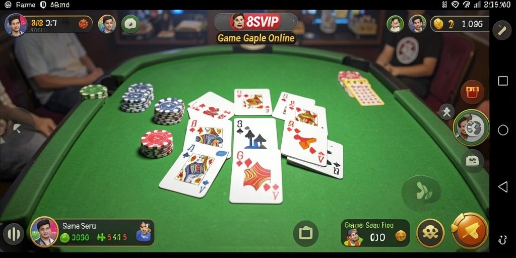 Gameplay menarik Gaple di 8SVIP dengan fitur interaktif.