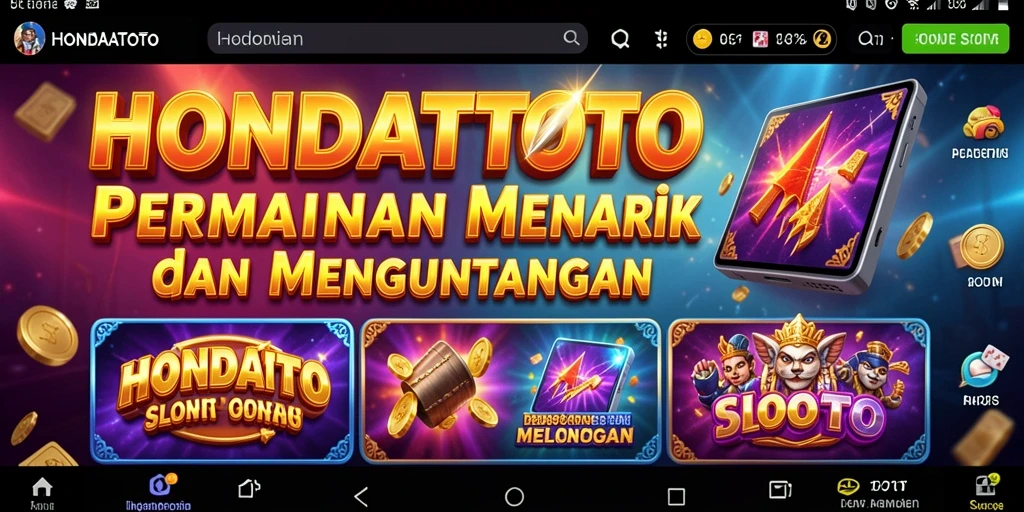 Tampilan seru dari gameplay HONDATOTO yang penuh warna.