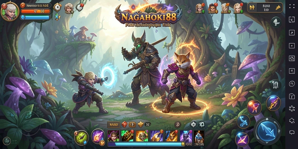 Screenshot utama NAGAHOKI88 menampilkan petualangan seru dalam dunia fantasi.