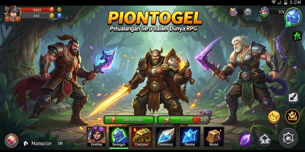 Screenshot gameplay PIONTOGEL menampilkan aksi seru dalam pertarungan RPG.