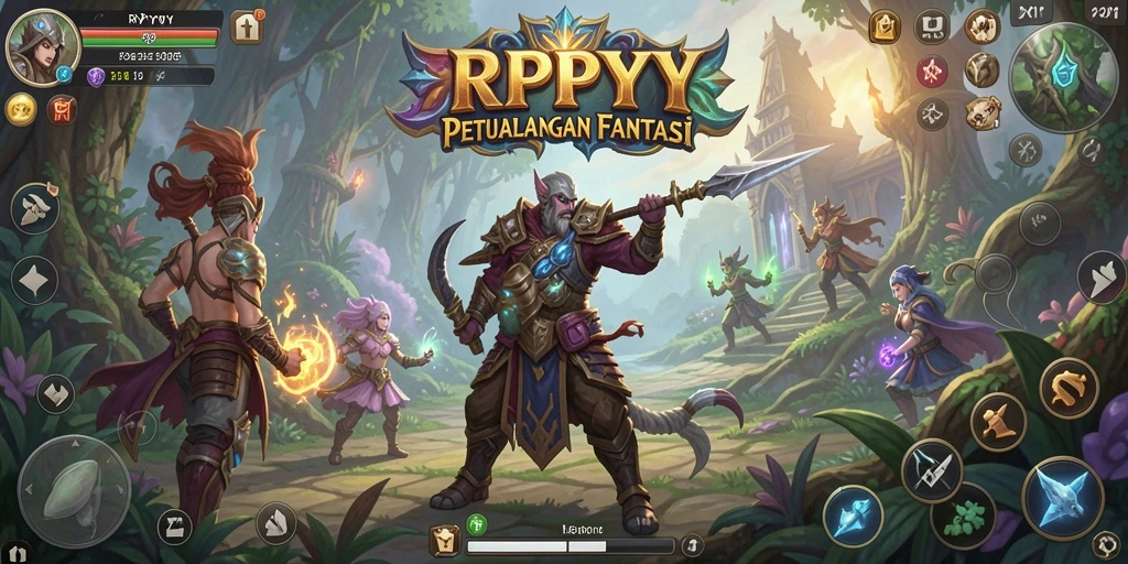 Tangkapan layar utama RPYYY menampilkan aksi pertarungan seru dan grafis menawan.